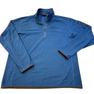 Marmot Royal Blue 1/4 Zip Fleece Pullover Mock Neck Men's XXL